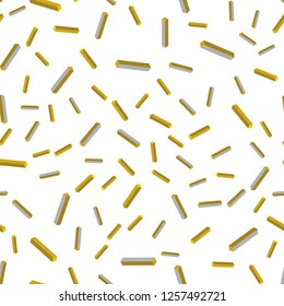 Dark Green, Yellow vector seamless, isometric texture with colored lines. Modern geometrical abstract illustration with Lines. Template for business cards, websites.