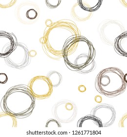Dark Green, Yellow vector seamless backdrop with dots. Blurred decorative design in abstract style with bubbles. Design for wallpaper, fabric makers.