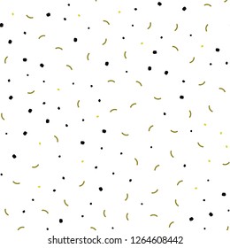Dark Green, Yellow vector seamless pattern with spheres, triangles. Decorative design in abstract style with triangle structure. Pattern for design of window blinds, curtains.