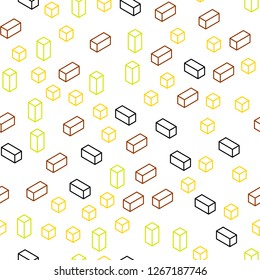 Dark Green, Yellow vector seamless, isometric background with rectangles. Modern abstract illustration with colorful rectangles. Texture for window blinds, curtains.