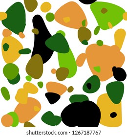 Dark Green, Yellow vector seamless layout with circle shapes. Modern abstract illustration with colorful water drops. Design for textile, fabric, wallpapers.