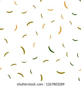 Dark Green, Yellow vector seamless pattern with bent lines. Colorful illustration in simple style with gradient. A completely new template for your design.