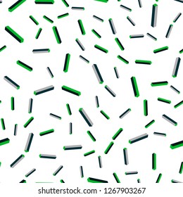 Dark Green, Yellow vector seamless, isometric pattern with sharp lines. Glitter abstract illustration with colorful sticks. Pattern for design of fabric, wallpapers.