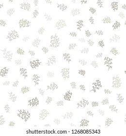 Dark Green, Yellow vector seamless abstract pattern with leaves, branches. Colorful illustration in doodle style with leaves, branches. Design for textile, fabric, wallpapers.