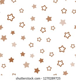 Dark Green, Yellow vector seamless texture with beautiful stars. Shining colored illustration with stars. Pattern for design of fabric, wallpapers.