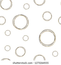 Dark Green, Yellow vector seamless layout with circle shapes. Illustration with set of shining colorful abstract circles. Design for wallpaper, fabric makers.