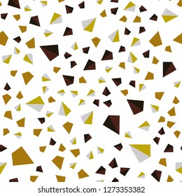 Dark Green, Yellow vector seamless, isometric texture with triangular style. Decorative design in abstract style with triangles. Design for textile, fabric, wallpapers.