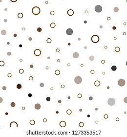 Dark Green, Yellow vector seamless pattern with spheres. Blurred decorative design in abstract style with bubbles. Pattern for design of window blinds, curtains.