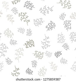 Dark Green, Yellow vector seamless doodle layout with branches. Brand new colored illustration with leaves and branches. Design for wallpaper, fabric makers.