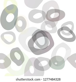 Dark Green, Yellow vector seamless texture with disks. Glitter abstract illustration with blurred drops of rain. Pattern for trendy fabric, wallpapers.