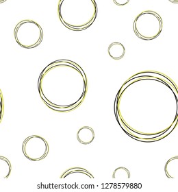 Dark Green, Yellow vector seamless layout with circle shapes. Beautiful colored illustration with blurred circles in nature style. Design for textile, fabric, wallpapers.