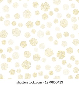 Dark Green, Yellow vector seamless doodle pattern with flowers. Modern abstract illustration with flowers. Pattern for design of fabric, wallpapers.