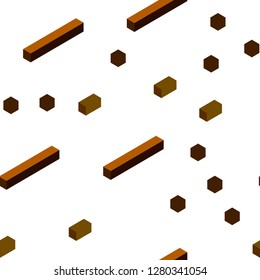 Dark Green, Yellow vector seamless, isometric texture in rectangular style. Abstract gradient illustration with rectangles. Pattern for design of fabric, wallpapers.