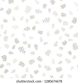 Dark Green, Yellow vector seamless natural artwork with leaves, branches. Colorful abstract illustration with leaves in doodle style. Pattern for design of window blinds, curtains.