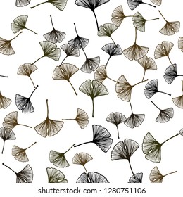 Dark Green, Yellow vector seamless doodle layout with leaves. Brand new colored illustration in blurry style with leaves. Design for textile, fabric, wallpapers.