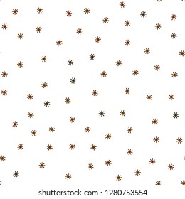Dark Green, Yellow vector seamless layout with bright snowflakes. Shining colorful illustration with snow on abstract template. Template for business cards, websites.