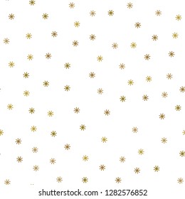 Dark Green, Yellow vector seamless texture with colored snowflakes. Shining colorful illustration with snow in christmas style. Design for wallpaper, fabric makers.