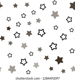 Dark Green, Yellow vector seamless template with sky stars. Blurred decorative design in simple style with stars. Design for wallpaper, fabric makers.