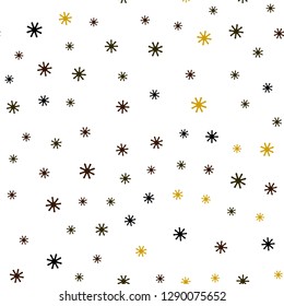 Dark Green, Yellow vector seamless template with ice snowflakes. Colorful snowflakes with gradient on abstract background. Pattern for trendy fabric, wallpapers.