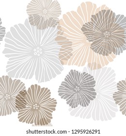 Dark Green, Yellow vector seamless abstract background with flowers. Creative illustration in blurred style with flowers. Pattern for design of fabric, wallpapers.