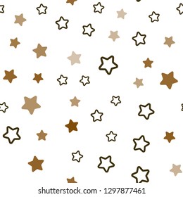 Dark Green, Yellow vector seamless pattern with christmas stars. Modern geometrical abstract illustration with stars. Design for wallpaper, fabric makers.