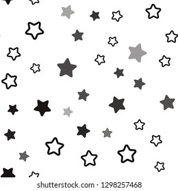Dark Green, Yellow vector seamless template with sky stars. Stars on blurred abstract background with gradient. Design for textile, fabric, wallpapers.
