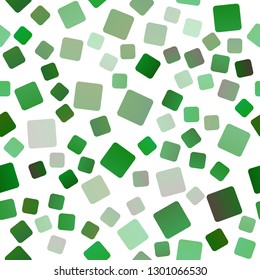 Dark Green, Yellow vector seamless texture in rectangular style. Abstract gradient illustration with rectangles. Pattern for commercials.