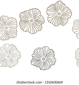 Dark Green, Yellow vector seamless natural background with flowers. Colorful illustration in doodle style with flowers. Design for textile, fabric, wallpapers.
