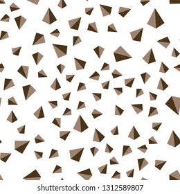 Dark Green, Yellow vector seamless, isometric background with triangles. Modern abstract illustration with colorful triangles. Design for wallpaper, fabric makers.