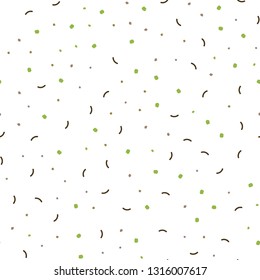 Dark Green, Yellow vector seamless template with circles, triangles. Decorative design in abstract style with triangle structure. Pattern for design of window blinds, curtains.