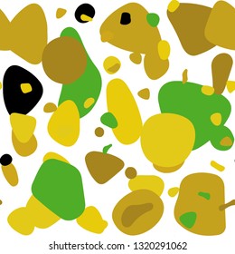 Dark Green, Yellow vector seamless background with bubbles. Beautiful colored illustration with blurred circles in nature style. Design for wallpaper, fabric makers.