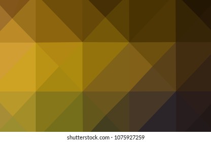 Dark Green, Yellow vector shining triangular layout. A completely new color illustration in a  polygonal style. Triangular pattern for your business design.