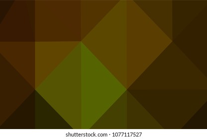 Dark Green, Yellow vector shining triangular layout. Modern geometrical abstract illustration with gradient. The template for cell phone's backgrounds.