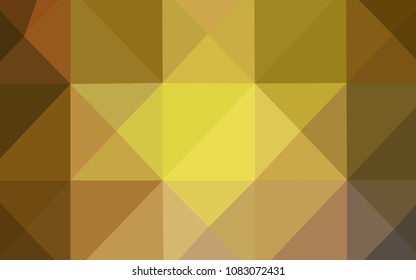 Dark Green, Yellow vector shining triangular layout. Glitter abstract illustration with an elegant design. That pattern can be used as a part of a brand book.