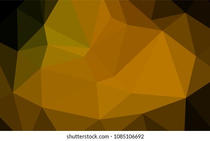Dark Green, Yellow vector shining triangular cover. Colorful illustration in abstract style with gradient. Brand-new design for your business.