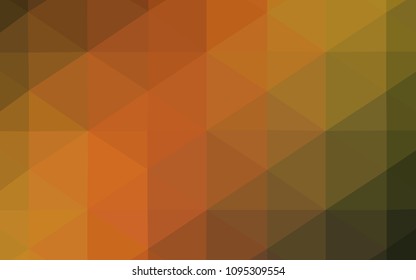 Dark Green, Yellow vector shining triangular cover. Elegant bright polygonal illustration with gradient. Brand-new style for your business design.