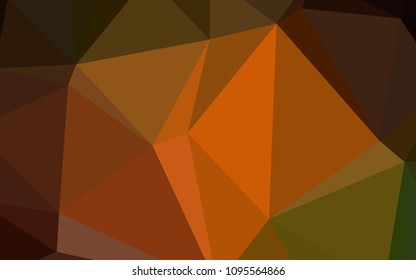 Dark Green, Yellow vector shining triangular layout. Elegant bright polygonal illustration with gradient. That new template can be used for your brand book.