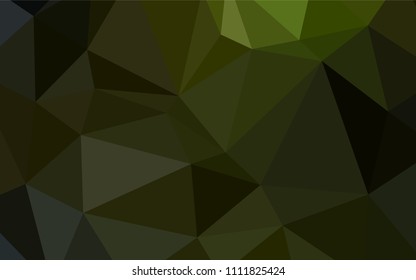 Dark Green, Yellow vector shining triangular layout. Modern geometrical abstract illustration with gradient. A completely new template for your business design.