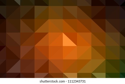 Dark Green, Yellow vector shining triangular backdrop. Colorful illustration in abstract style with triangles. Pattern for a brand book's backdrop.