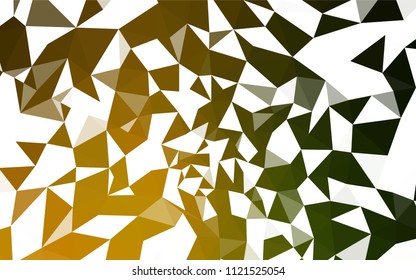 Dark Green, Yellow vector shining triangular backdrop. Polygonal abstract illustration with gradient. Template for cell phone's backgrounds.