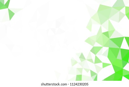 Dark Green, Yellow vector shining triangular layout. A sample with polygonal shapes. Textured pattern for your backgrounds.