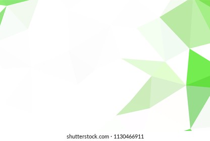 Dark Green, Yellow vector shining triangular cover. Colorful abstract illustration with triangles. A new texture for your web site.