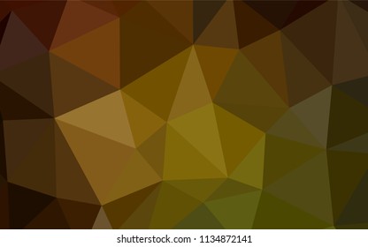 Dark Green, Yellow vector shining triangular layout. Colorful illustration in abstract style with triangles. New template for your brand book.