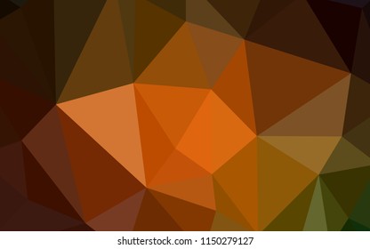 Dark Green, Yellow vector shining triangular cover. Shining colorful illustration with triangles. A completely new design for your leaflet.