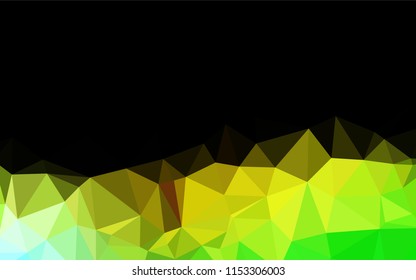 Dark Green, Yellow vector shining hexagonal background. Creative illustration in halftone style with gradient. The best triangular design for your business.
