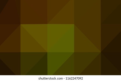 Dark Green, Yellow vector shining triangular backdrop. Colorful illustration in abstract style with gradient. A completely new template for your business design.
