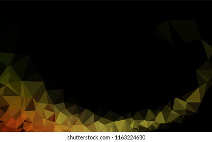Dark Green, Yellow vector shining hexagonal template. Creative illustration in halftone style with gradient. The template can be used as a background for cell phones.