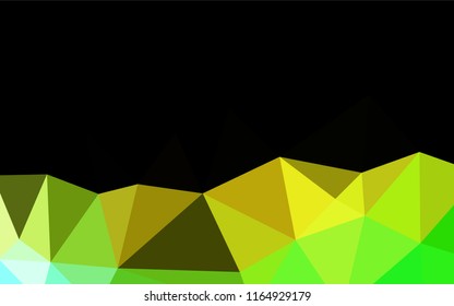 Dark Green, Yellow vector shining hexagonal background. Creative illustration in halftone style with gradient. The completely new template can be used for your brand book.