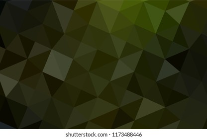 Dark Green, Yellow vector shining triangular backdrop. Colorful abstract illustration with gradient. That new template can be used for your brand book.