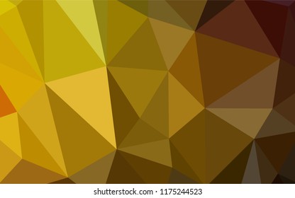 Dark Green, Yellow vector shining triangular backdrop. Colorful illustration in polygonal style with gradient. Polygonal design for your web site.